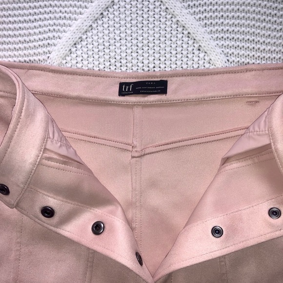 Zara Faux Suede Pink Skirt - Picture 3 of 4